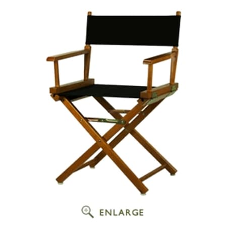 Casual Home 200-55-021-15 18 in. Directors Chair Honey Oak Frame with Black Canvas 200-55/021-15
